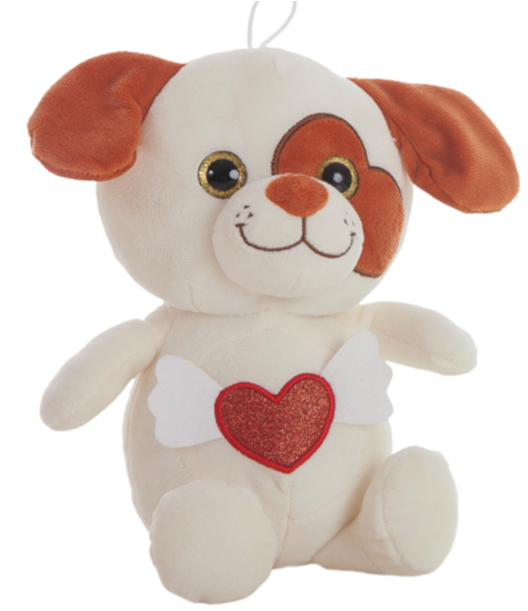 PELUCHE ASSORTITI  CON CUORE ALI  26CM  