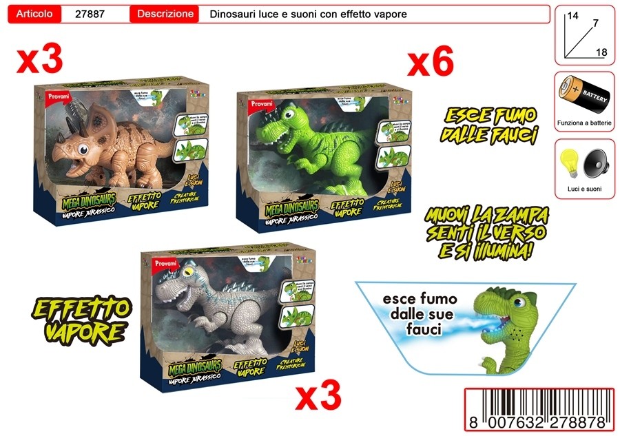 MEGA DINOSAUROS EFFETTO VAPORE