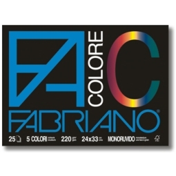 BLOCCO FABRIANO COLORE  33X48 25FG   