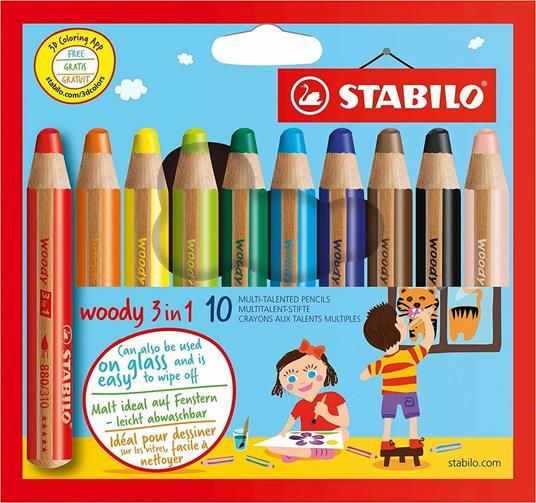 PASTELLO STABILO WOODY 880/10 10 COLORI