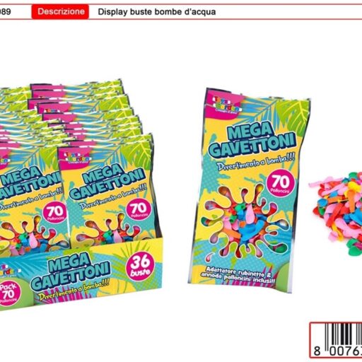 DISPLAY 36 BUSTE 70 BOMBE D'ACQUA