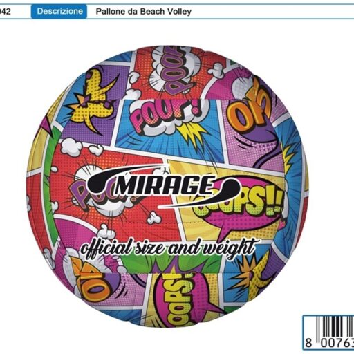 PALLONE DA BEACH VOLLEY FUMETTI