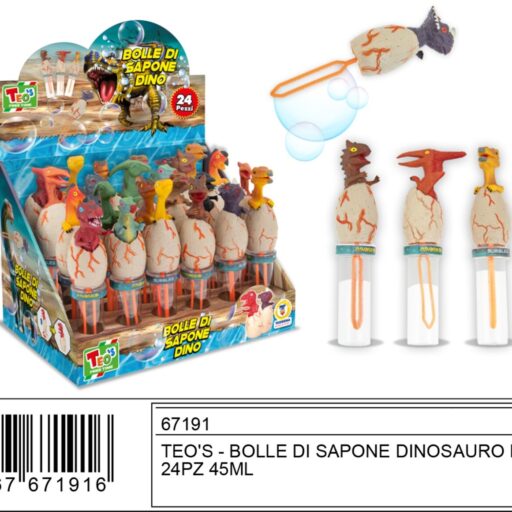 BOLLE DI SAPONE DINOSAURO 24 PZ