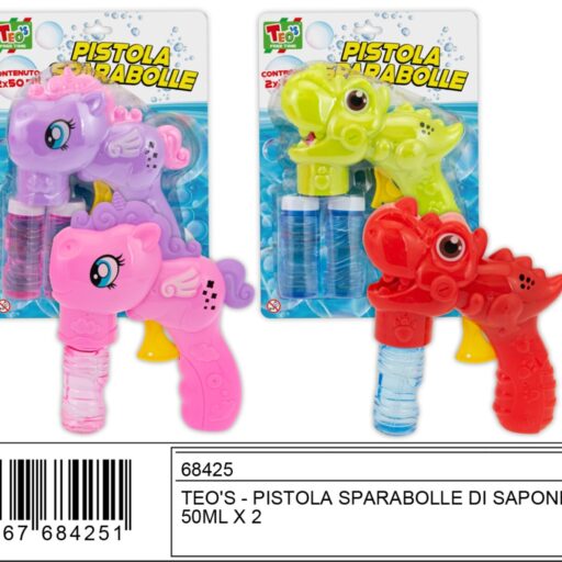 PISTOLA SPARABOLLE DI SAPONE