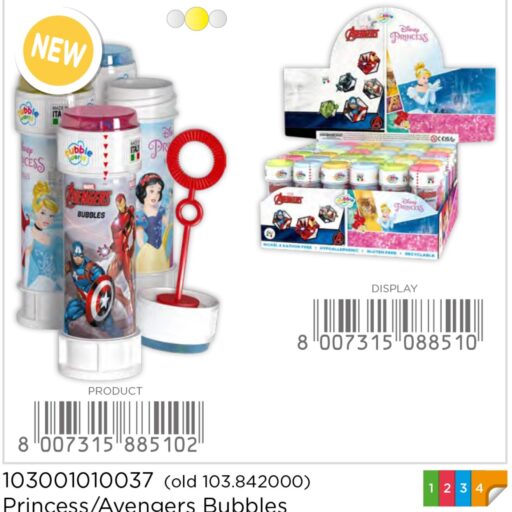 ESP. 36 BOLLE SAP. 60 ML. AVENGERS/PRINC