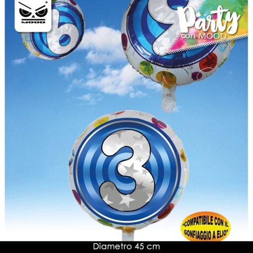 METAL BALOON NUMBER 3  ST3664