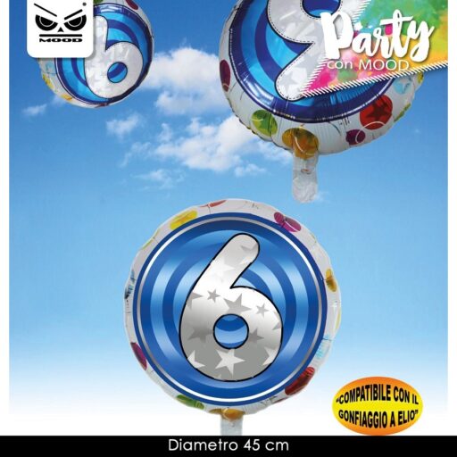 METAL BALOON NUMBER 6  ST3667