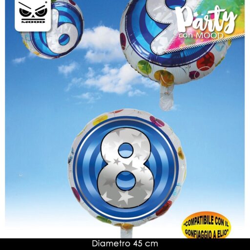 METAL BALOON NUMBER 8  ST3669