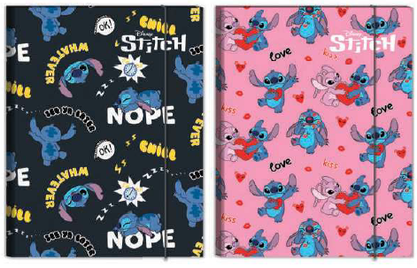 CARTELLINA C/ELASTICO STITCH