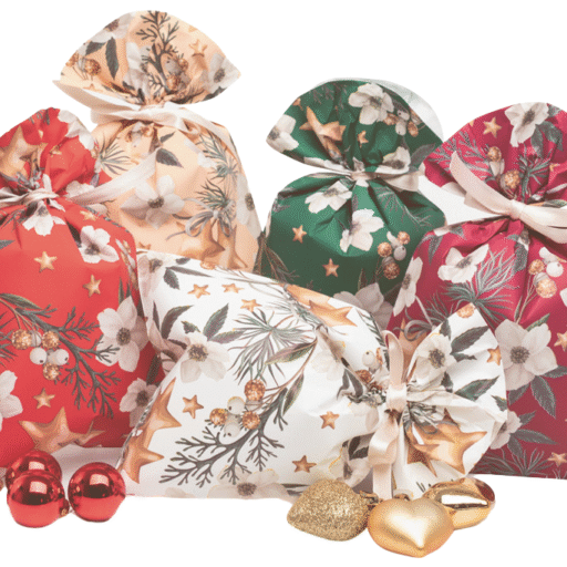 CF.50 BUSTE METAL WHITE XMAS 40X65