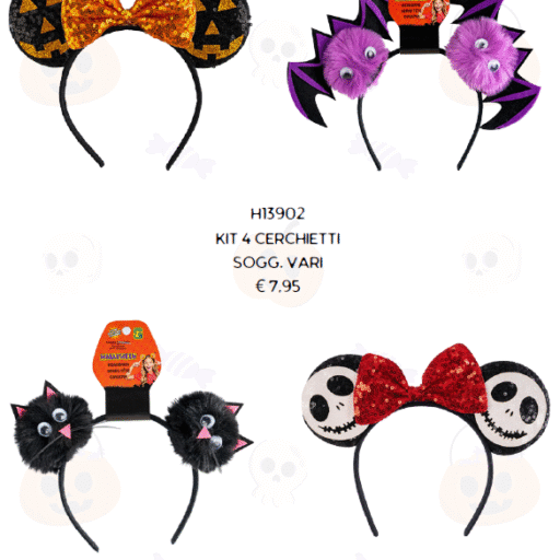 SET 4 CERCHIETTI VARI SOGGETTI