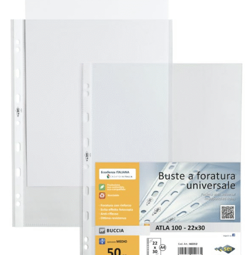 BUSTE C/FORATURA ATLA 150 22X30 BUCCIA
