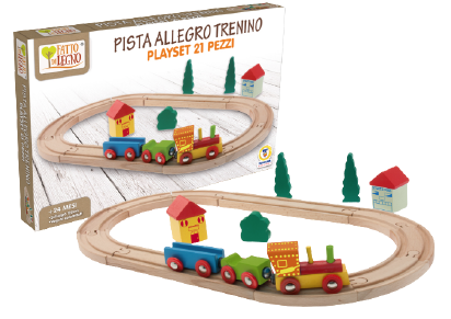 FATTO DI LEGNO PISTA ALLEGRO TRENINO