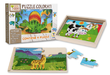 FATTO DI LEGNO PUZZLE COLOR 16PZ