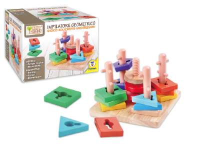 FATTO DI LEGNO IMPILATORE GEOMETRICO