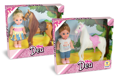 MINI DEA BAMBOLINA CON CAVALLO