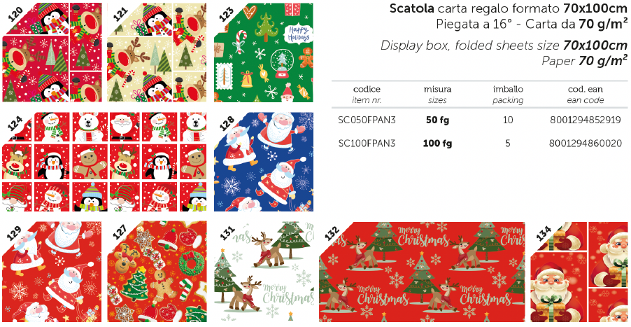 SC.50 FOGLI CARTA NATALE 70X100 YOUNG