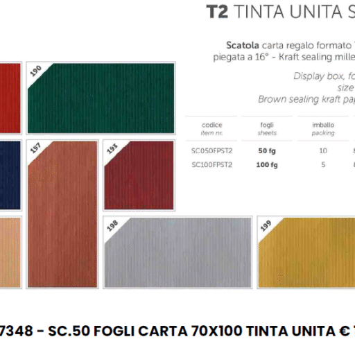 SC.50 FOGLI CARTA SEALING 70X100