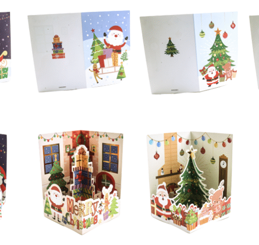 CF.12 PZ. BIGLIETTO NATALE 3D 15X23