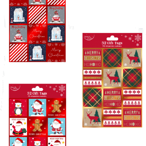 CF 18 BLISTER 32 GIFT TAGS NATALE