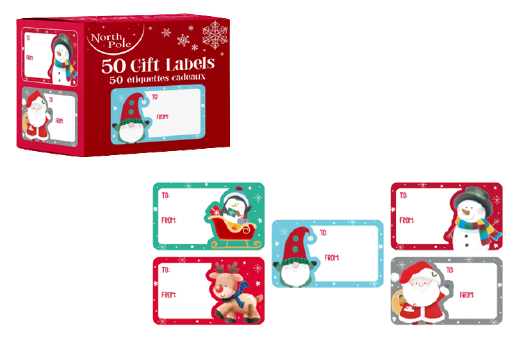 CF.12 BL DA 50 ETICHETTE NATALE