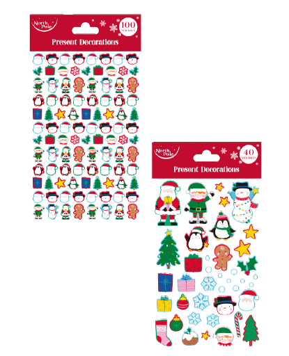 CF 12 BLISTER STICKERS NATALE
