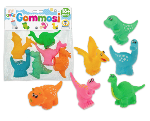 GOMMOSI DINOSAURI FUNNY 6PZ
