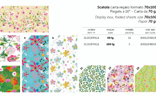 CARTA REGALO 50 FG.  70X100 G1 FLOREALE