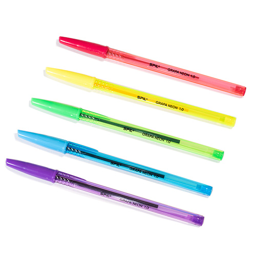 PENNA SFERA SPIL GRAPA NEON 6pz 1.0mm